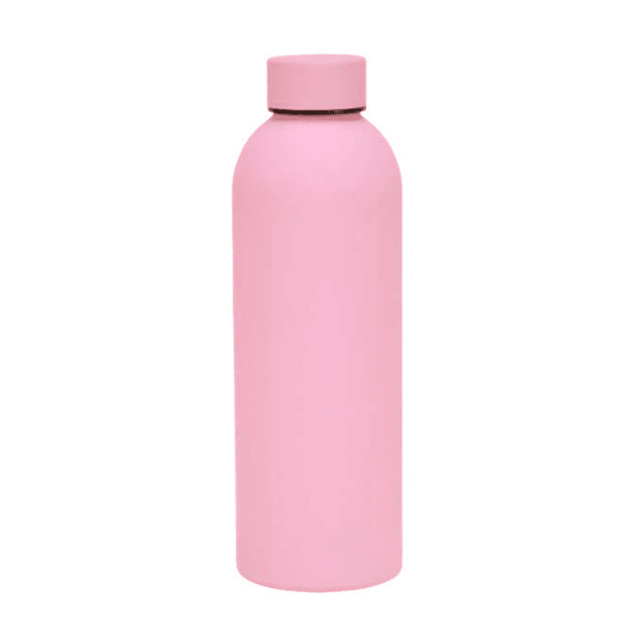 Botella deportida 500ml de acero inoxidable c/ exterior de goma - Imagen 2