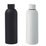 Botella deportida 500ml de acero inoxidable c/ exterior de goma